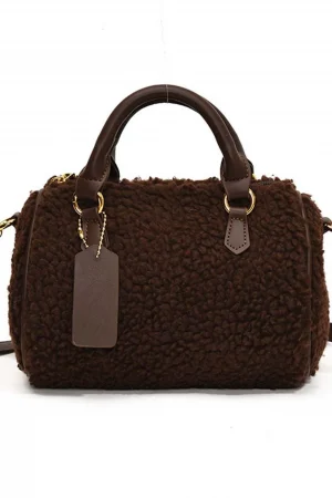 fashion Crossbody Bags ladies Zipper Closure Stylish Furry Design Daily casual Handbag for Women