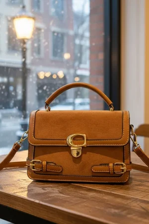 FashionableinsHandheld Single Shoulder Crossbody Bag for Women, Winter Belt Buckle Design, Simple and Versatile Small Square Bag