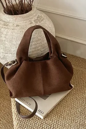 French Cloud Dumpling Bag Brand Design Frosted Bag New Fashion Handbag Lunch Box Bag Retro Magnetic Clasp Shoulder Crossbody Bag